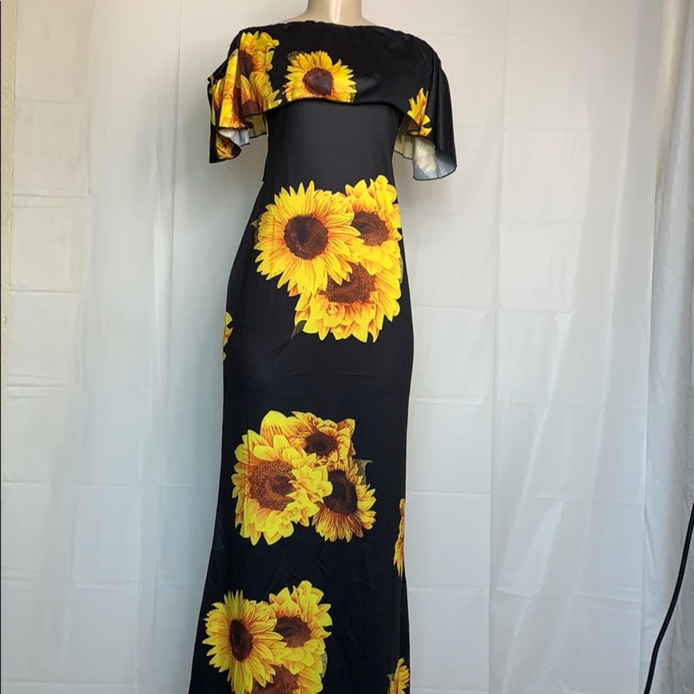 Women’s long sunflower dress